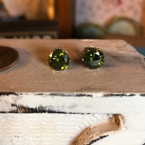 Peridot Rhinestone Earrings